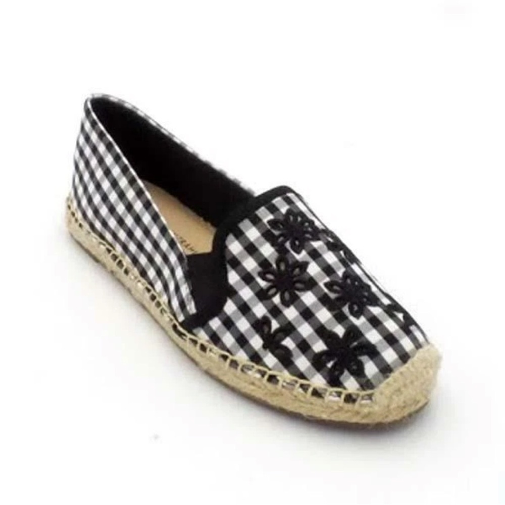 Isaac‎ Miztahi Black and White Gingham Espadrilles NEW